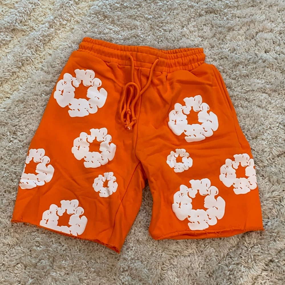 Denim Tears Orange shorts flared the cotton wreath men’s size large